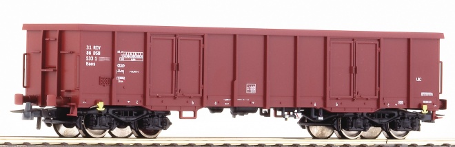 Gondola car type Eaos<br /><a href='images/pictures/Roco/231272.jpg' target='_blank'>Full size image</a>